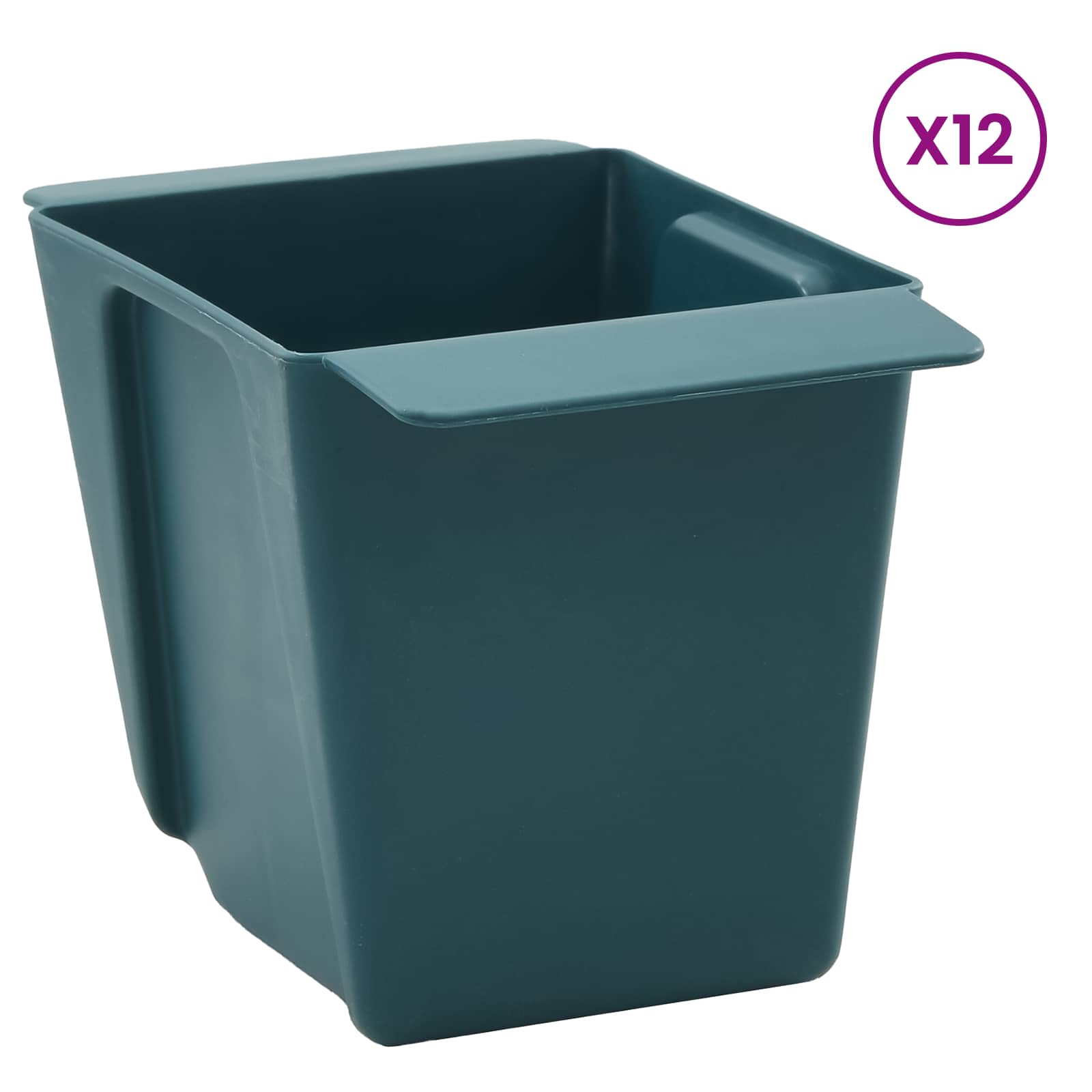 Kutije za cvijeće za Euro palete 12 pcs Zelena 14 x 9 x 9,5 cm