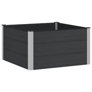 Povišena vrtna gredica Crna 100 x 100 x 54 cm