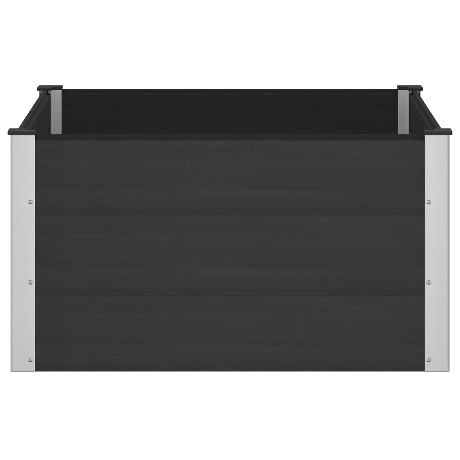 Povišena vrtna gredica Crna 100 x 100 x 54 cm