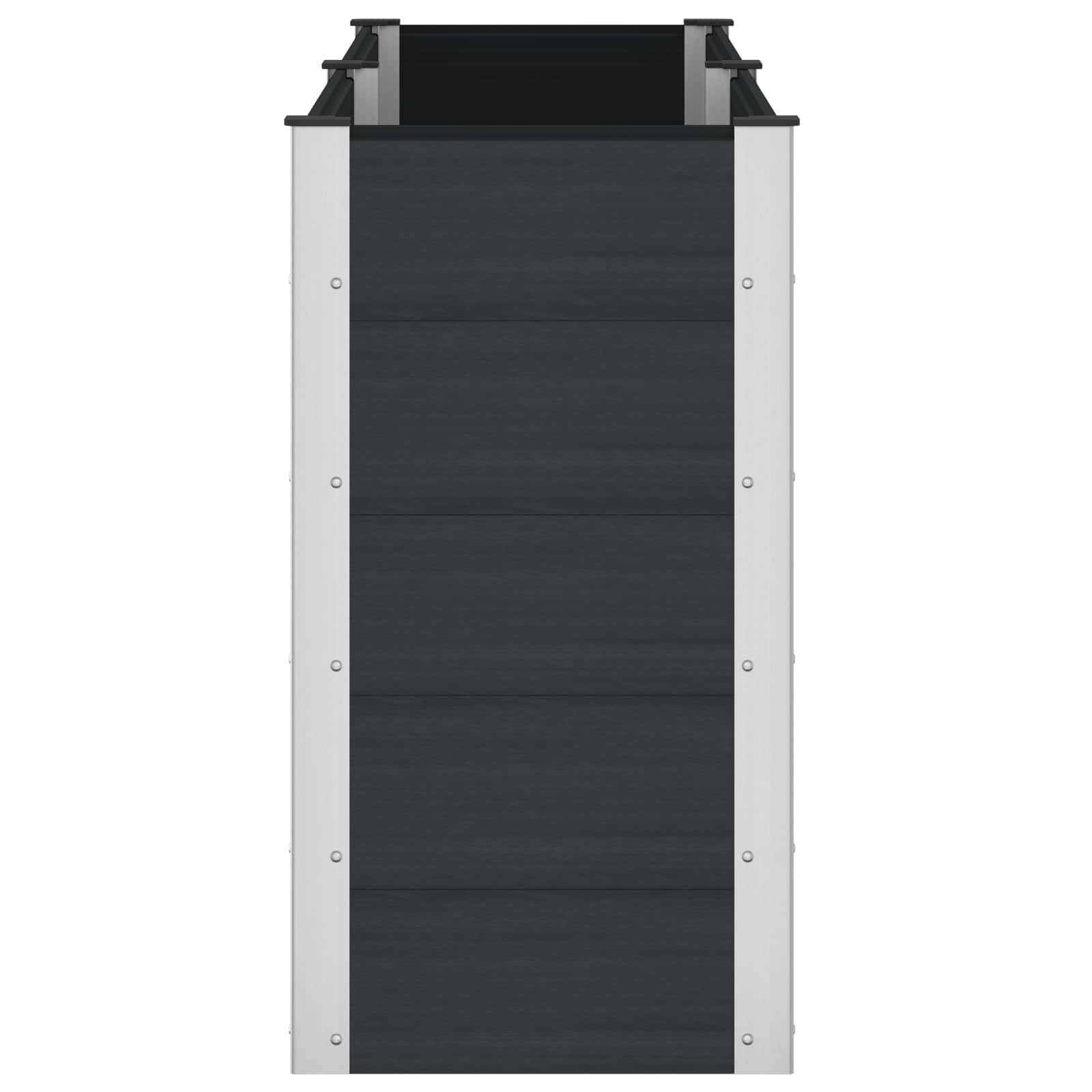 Povišena vrtna gredica Crna 200 x 50 x 91 cm