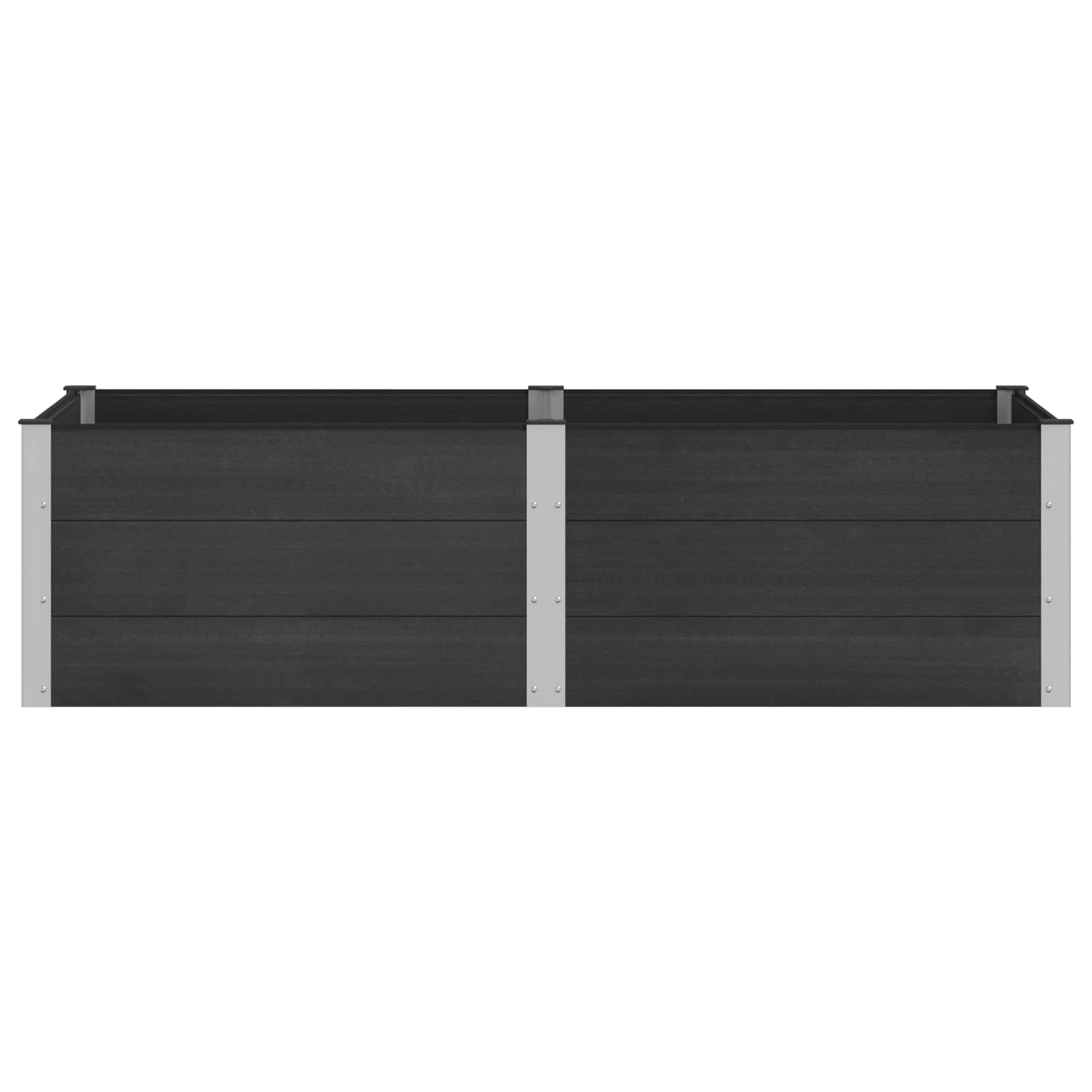 Povišena vrtna gredica Crna 200 x 100 x 54 cm