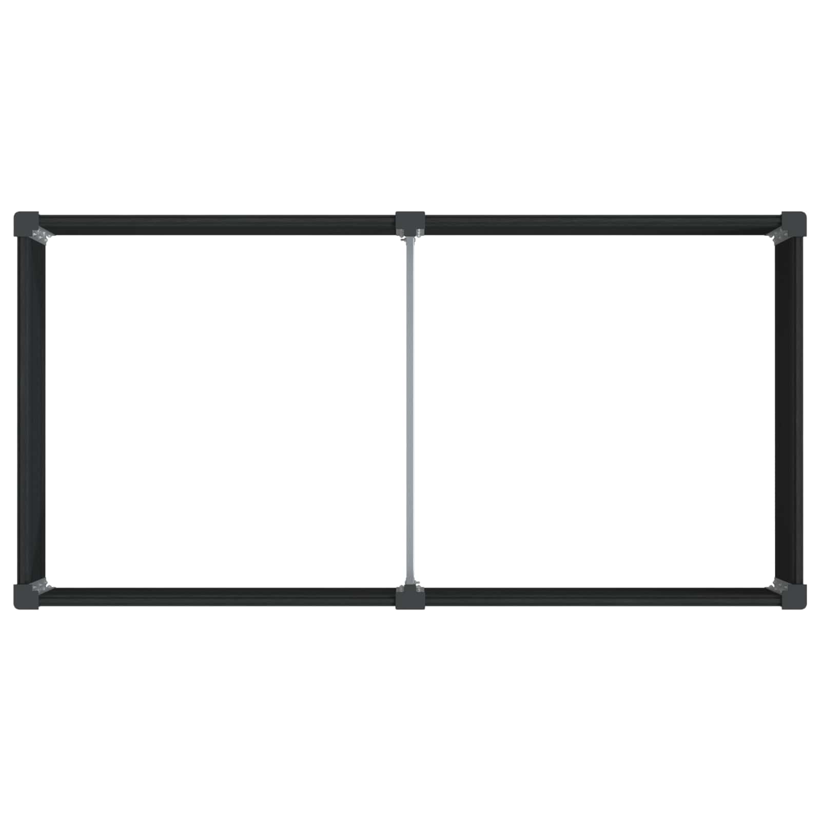 Povišena vrtna gredica Crna 200 x 100 x 54 cm