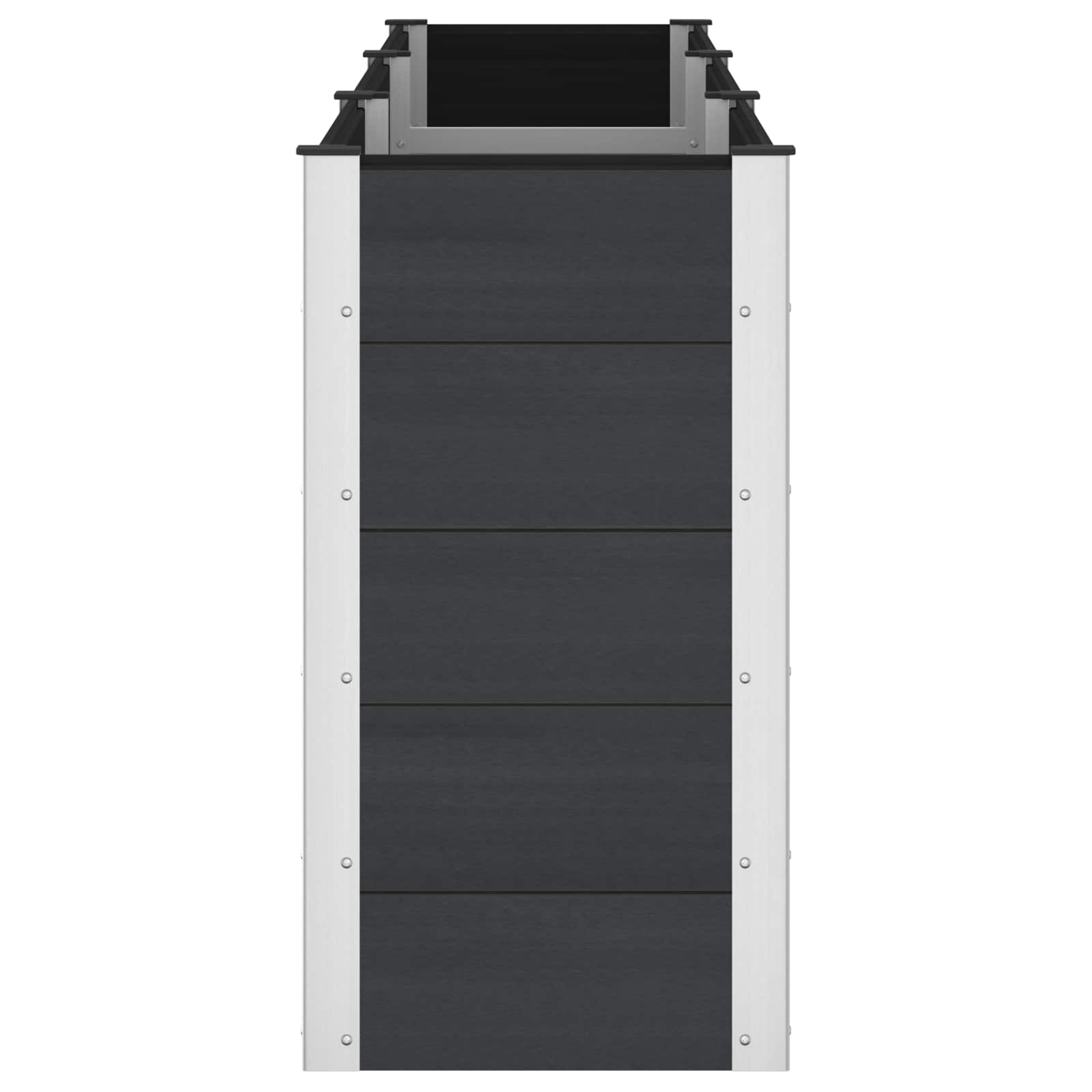 Povišena vrtna gredica Crna 300 x 50 x 91 cm