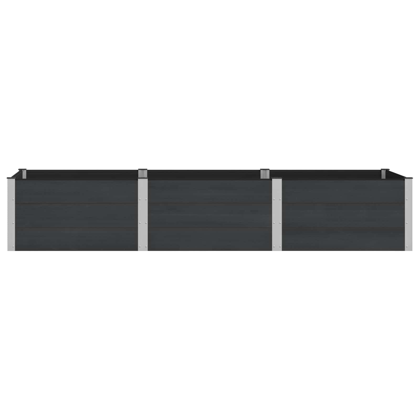 Povišena vrtna gredica Crna 300 x 100 x 54 cm