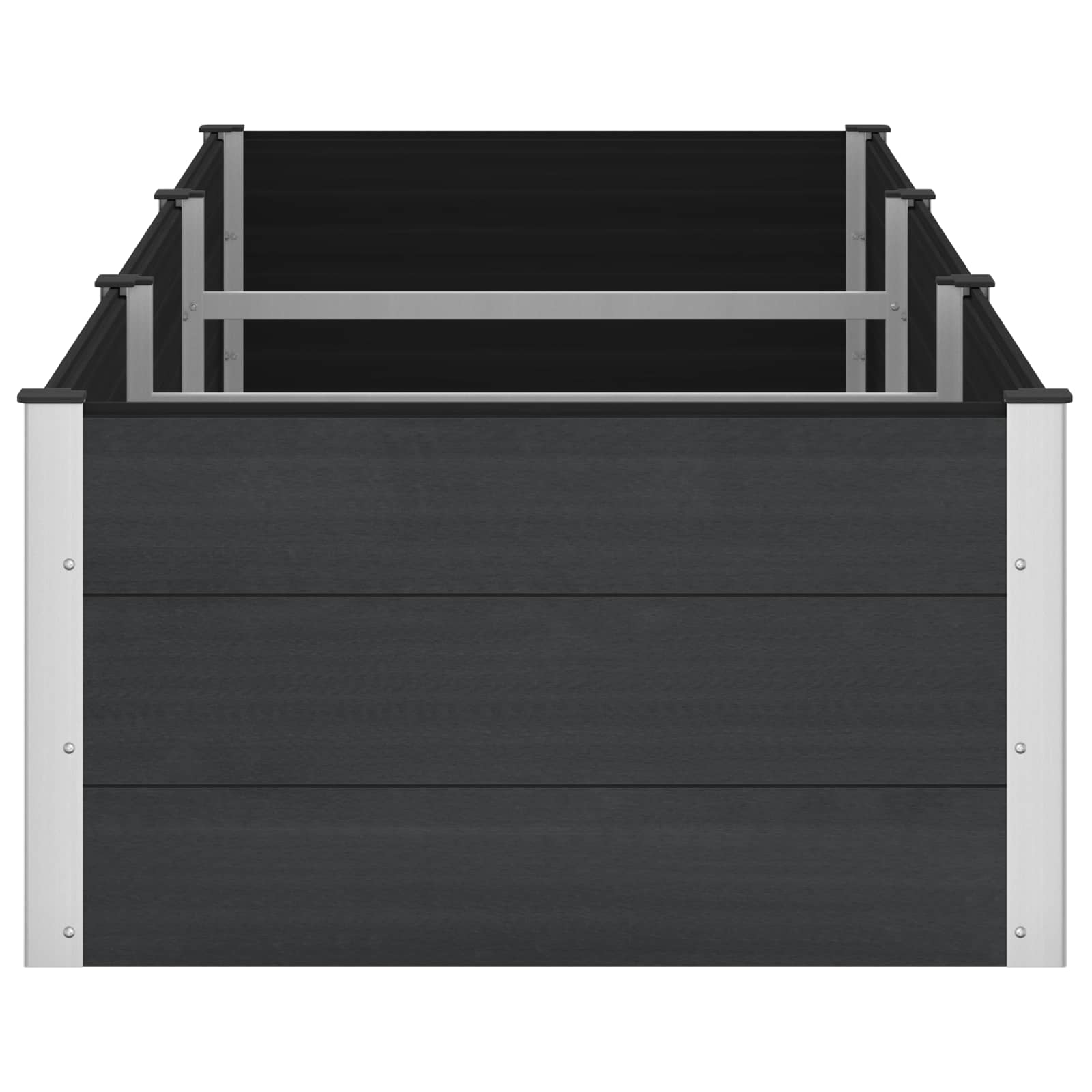 Povišena vrtna gredica Crna 300 x 100 x 54 cm