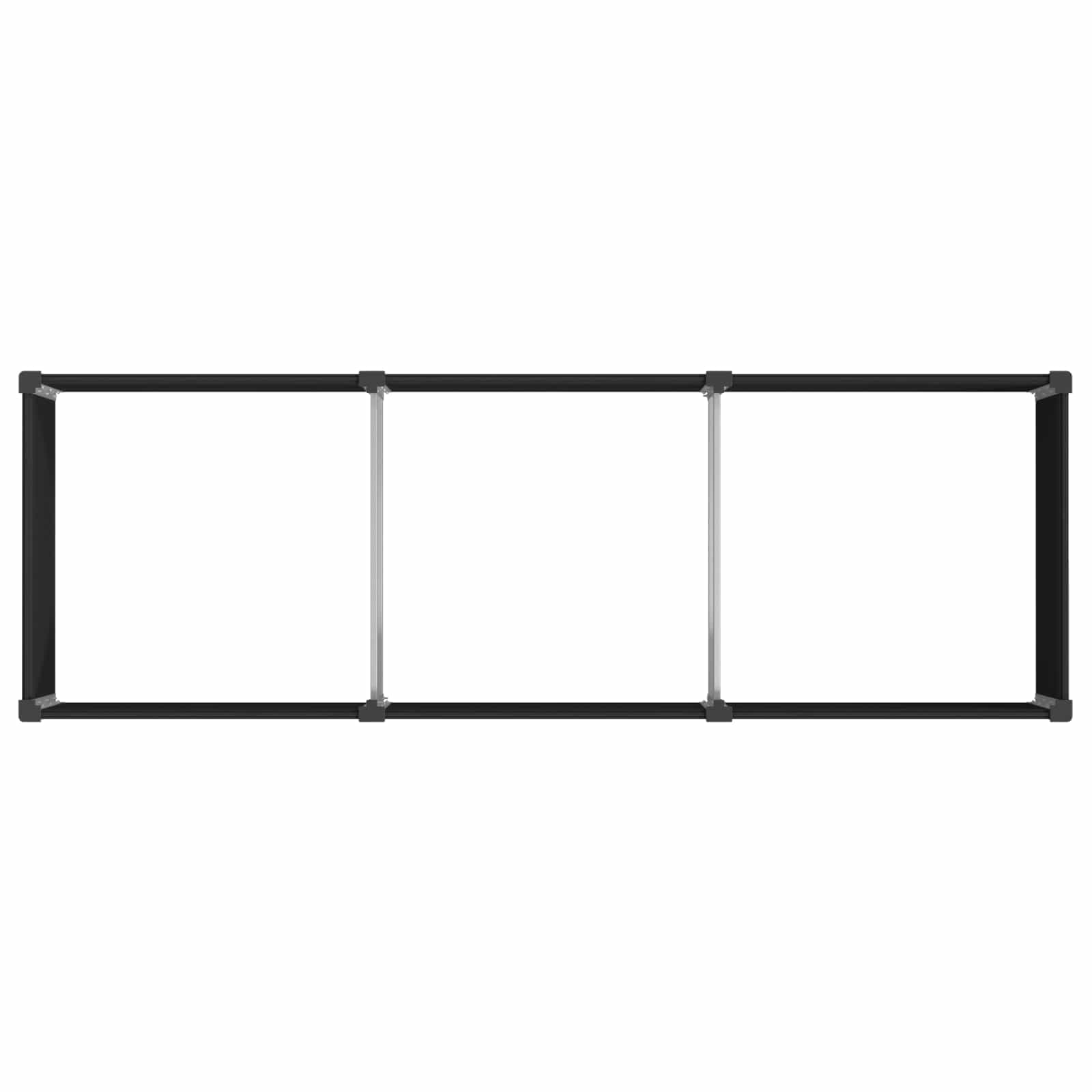 Povišena vrtna gredica Crna 300 x 100 x 91 cm