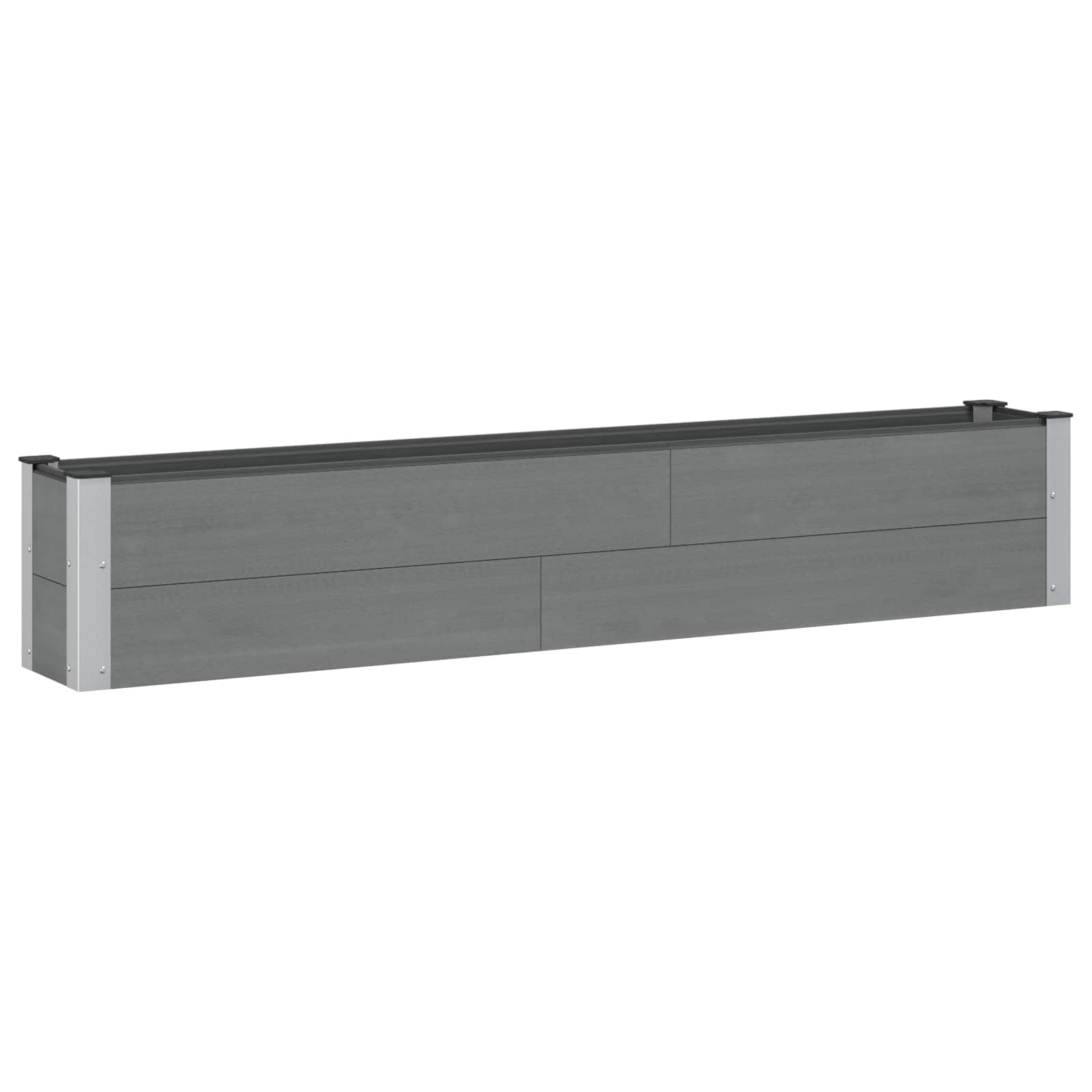 Povišena vrtna gredica Siva 200 x 30 x 36 cm