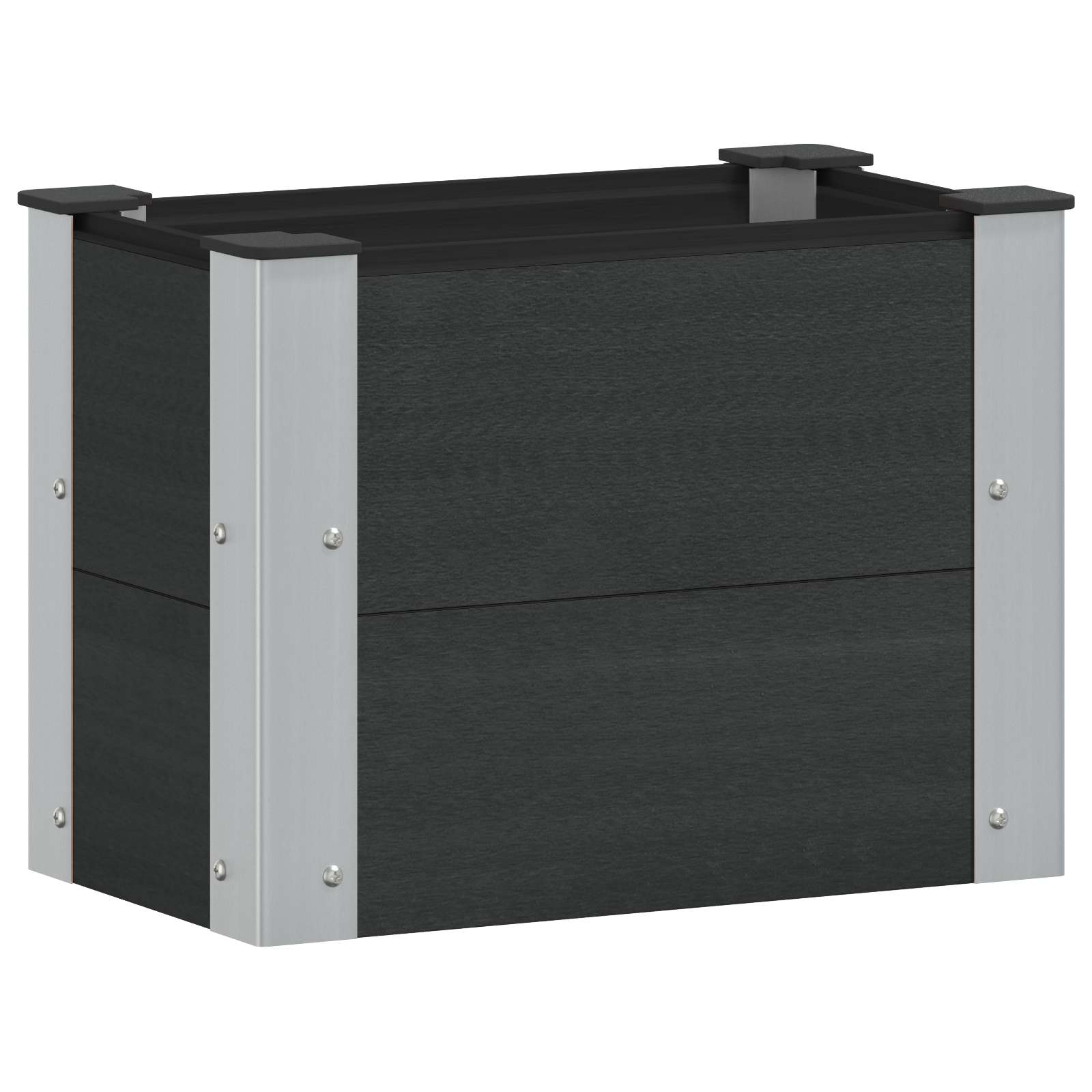 Povišena vrtna gredica Crna 50 x 30 x 36 cm