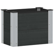 Povišena vrtna gredica Crna 50 x 30 x 36 cm