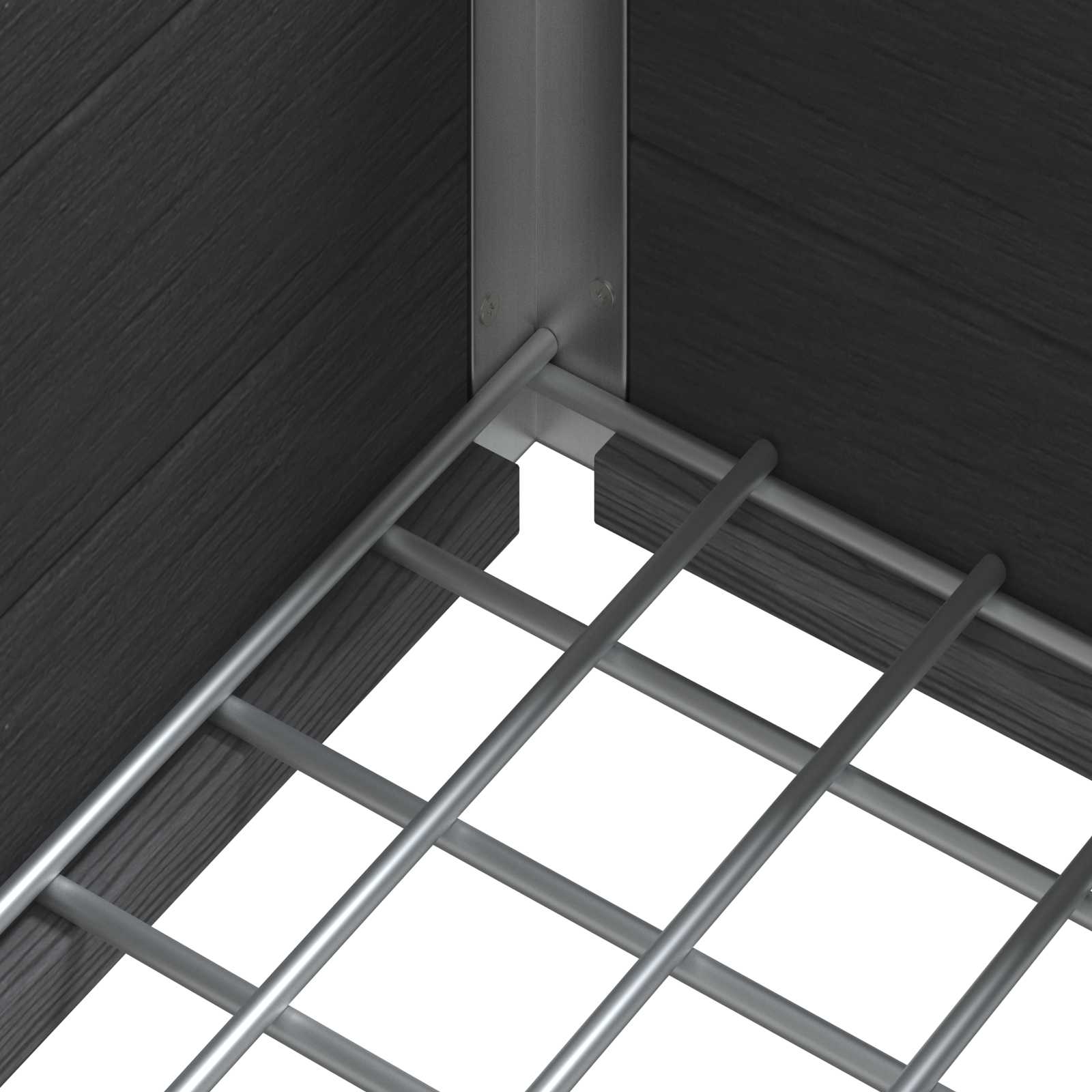 Povišena vrtna gredica Siva 100 x 30 x 42 cm WPC i aluminij