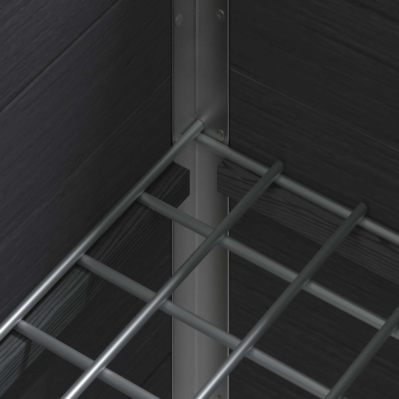 Povišena vrtna gredica Siva 50 x 30 x 22 cm WPC i aluminij