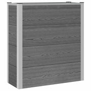 Povišena vrtna gredica Siva 75 x 30 x 82 cm WPC i aluminij