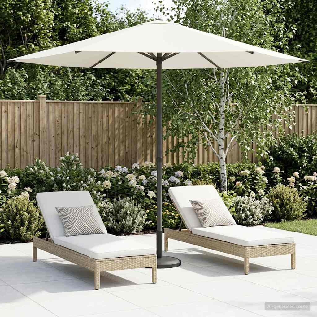 Vrtni suncobran 230 x 230 cm Poliester Pravokutni Krem