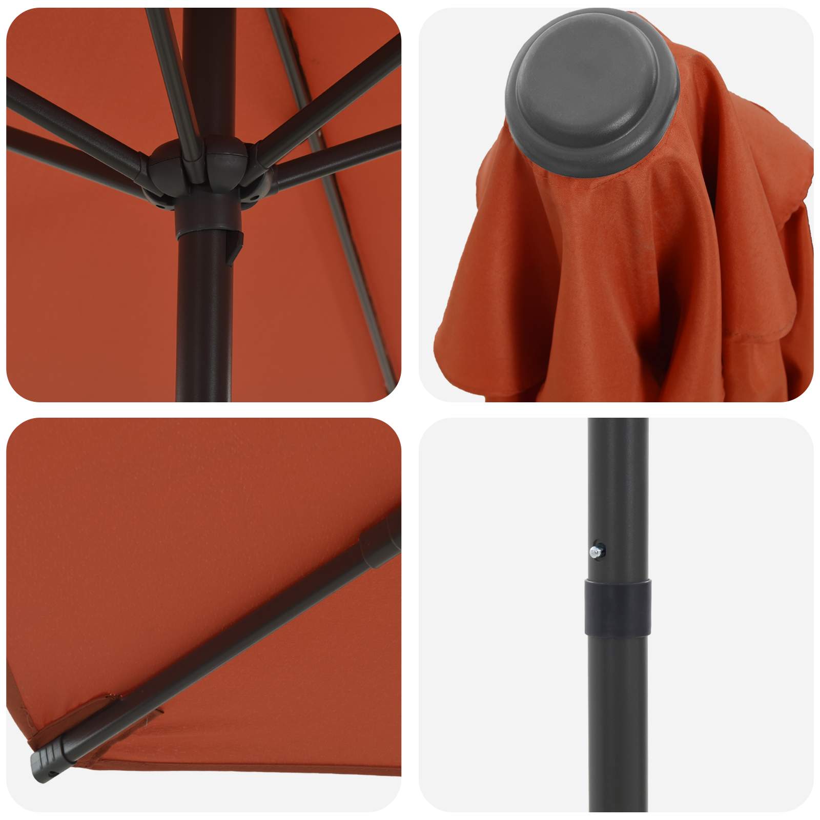 Vrtni suncobran 230 x 230 cm Poliester Pravokutni Terakota