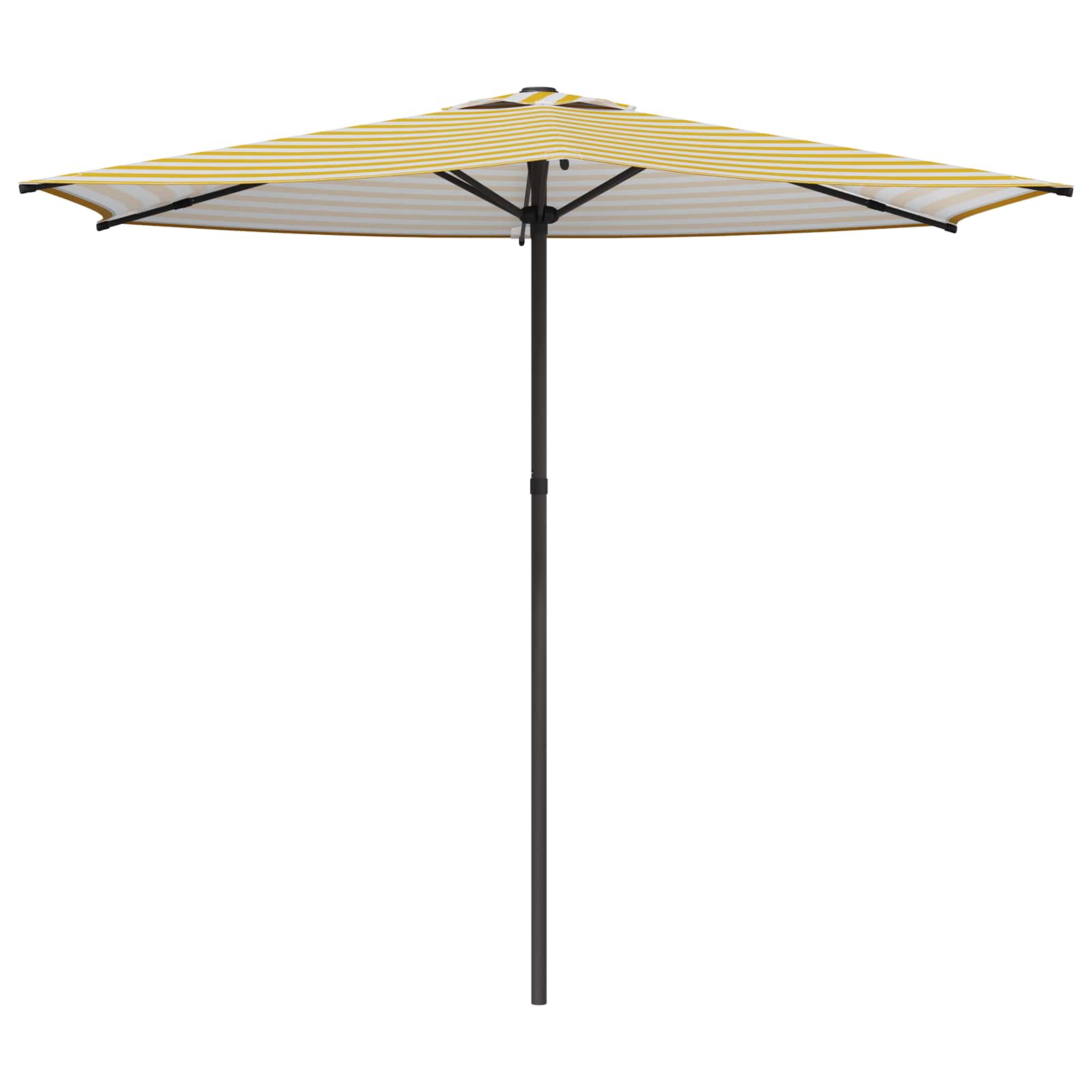 Vrtni suncobran 270 x 270 cm Poliester Pravokutni Žuta i bijela