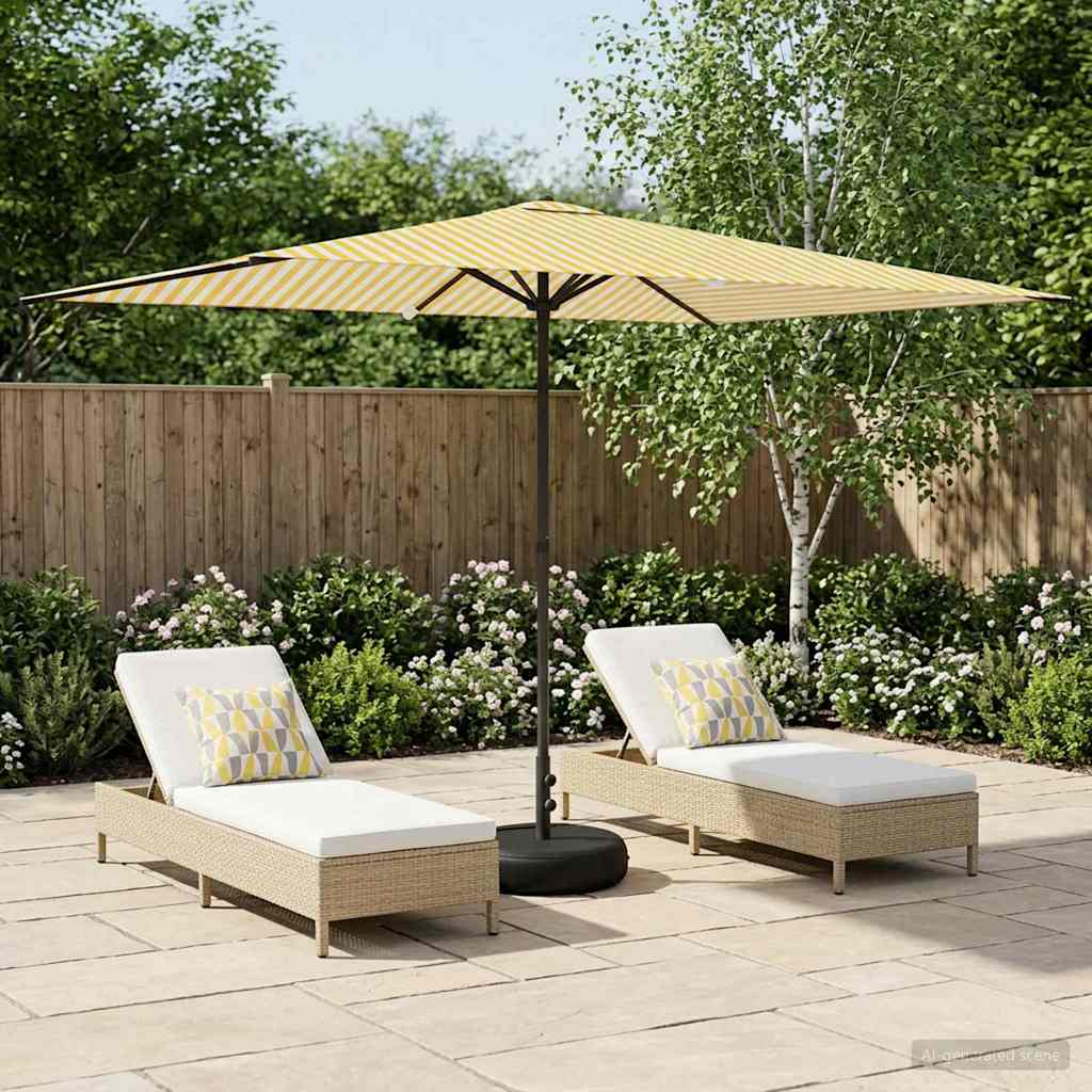 Vrtni Parasol s Podnožjem 200 x 300 cm Poliester Pravokutni