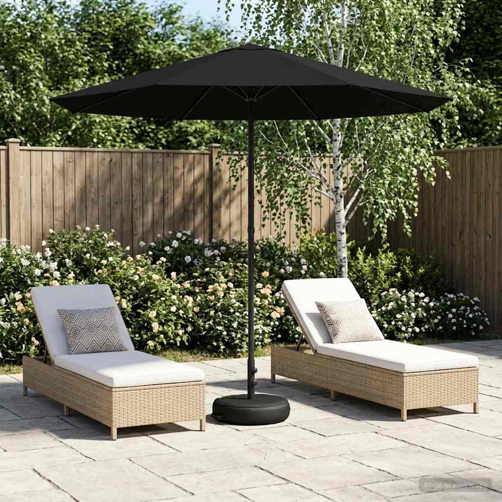 Vrtni Parasol s Podnožjem 230 x 230 cm Poliester Pravokutni