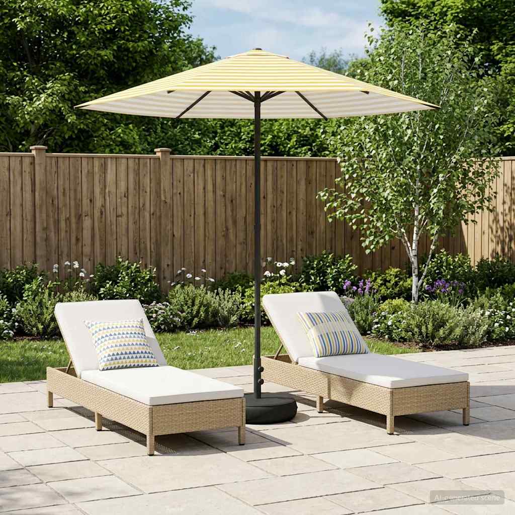 Vrtni Parasol s Podnožjem 230 x 230 cm Poliester Pravokutni
