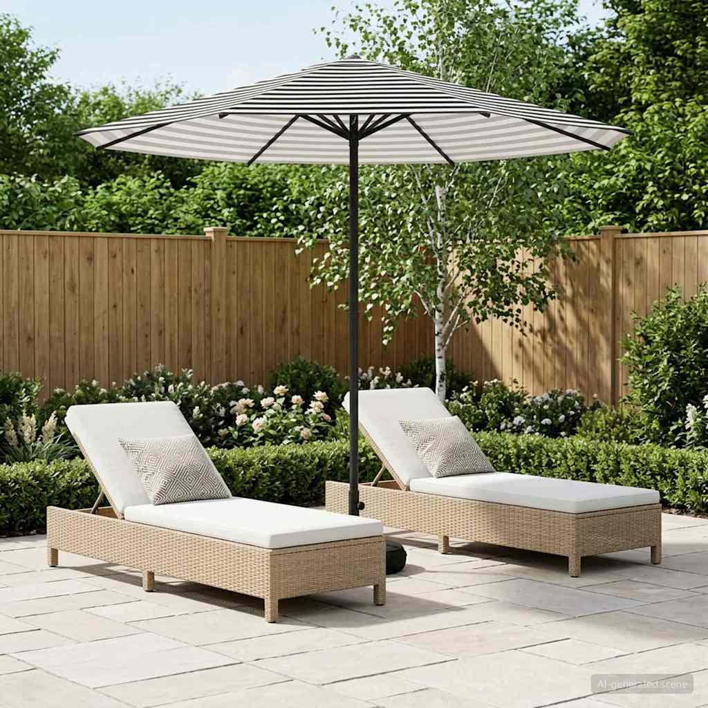 Vrtni Parasol s Podnožjem 230 x 230 cm Poliester Pravokutni