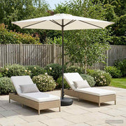 Vrtni Parasol s Podnožjem 270 x 270 cm Poliester Pravokutni