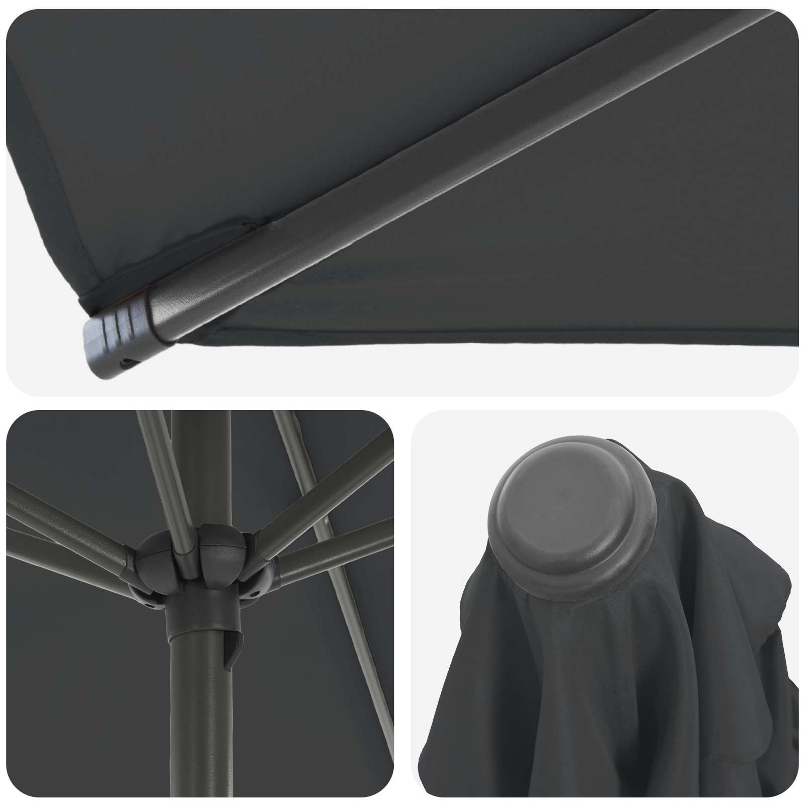 Vrtni Parasol s Podnožjem 270 x 270 cm Poliester Pravokutni