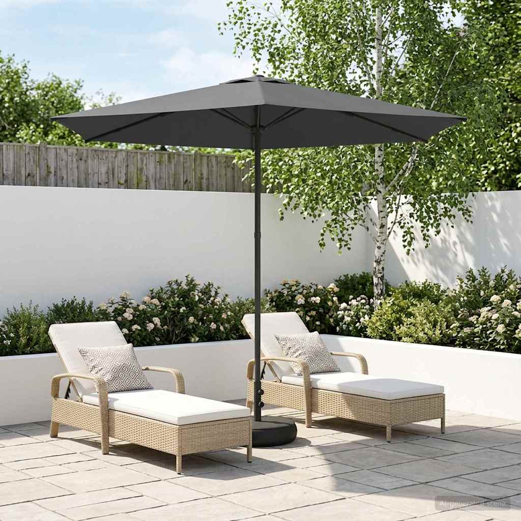 Vrtni Parasol s Podnožjem 270 x 270 cm Poliester Pravokutni