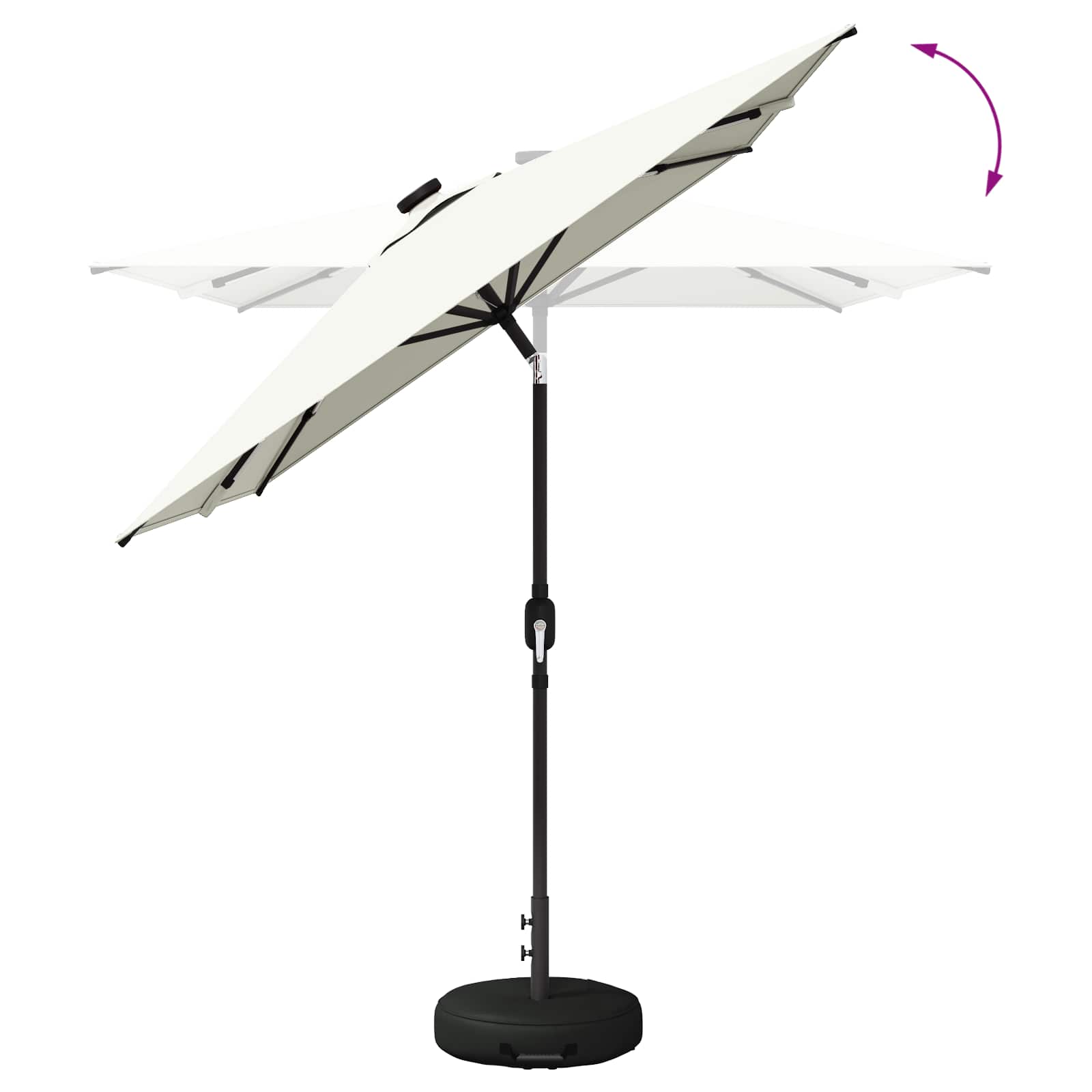 Suncobran za vrt s LED svjetlima i postoljem 200 x 300 cm
