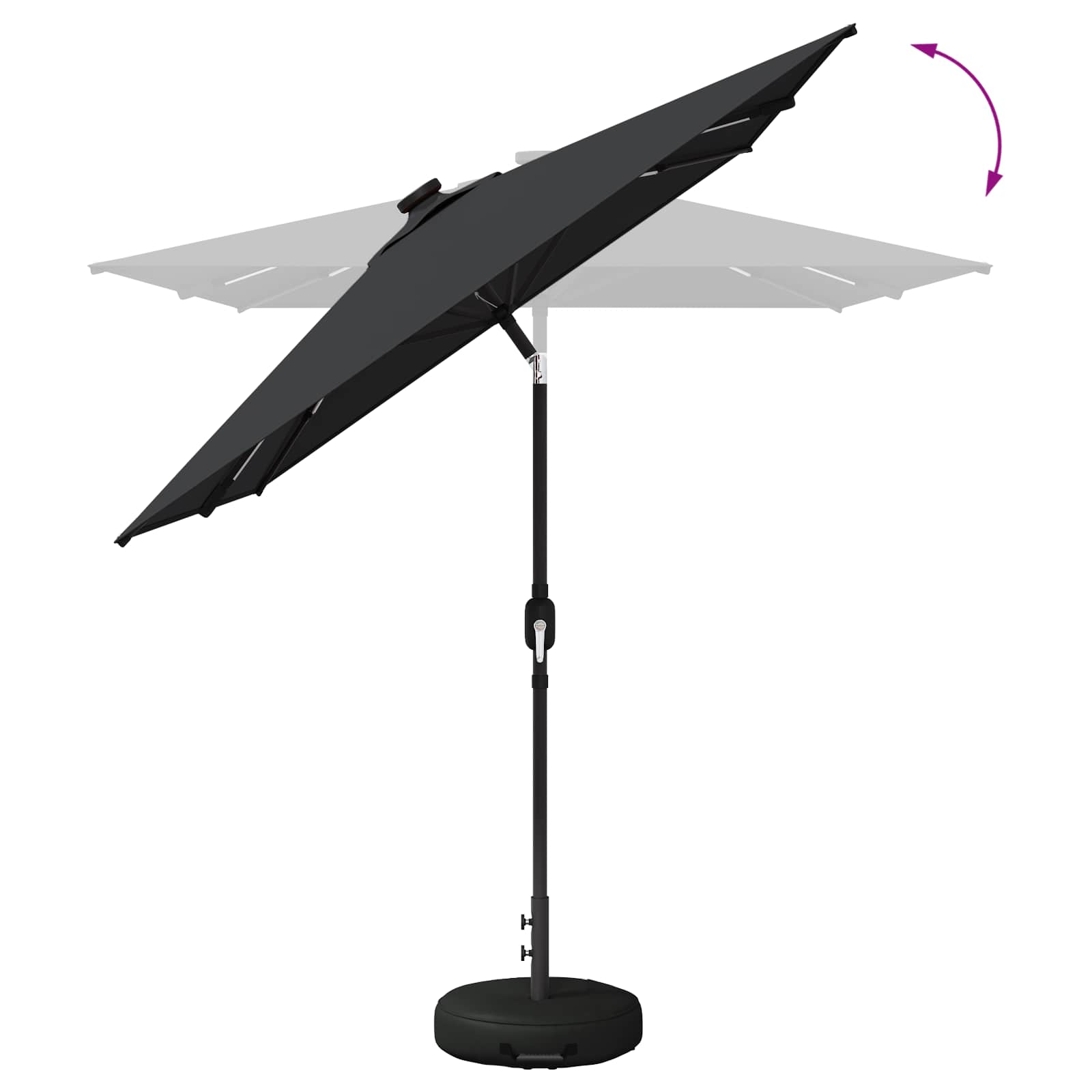 Suncobran za vrt s LED svjetlima i postoljem 200 x 300 cm