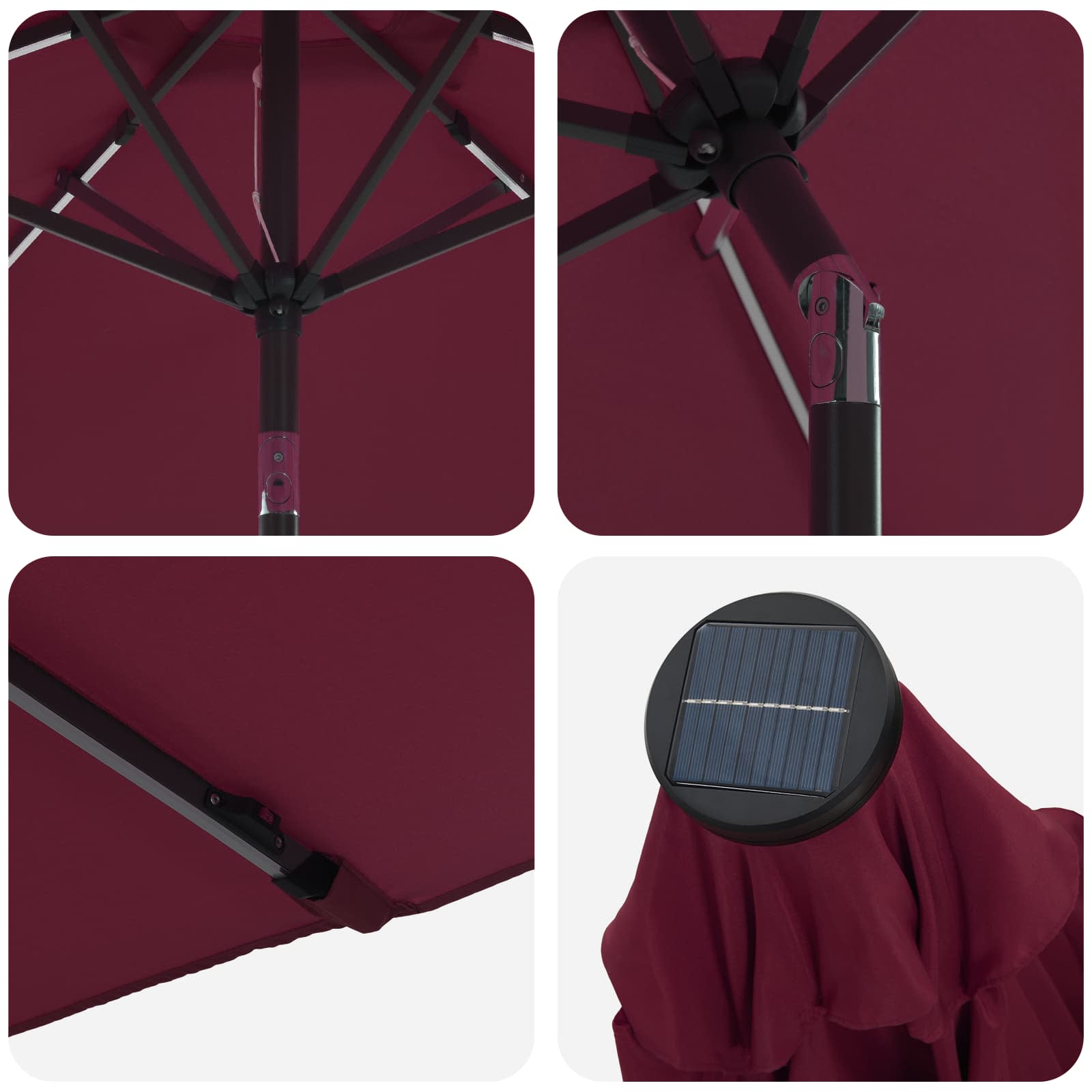 Suncobran za vrt s LED svjetlima i postoljem 200 x 300 cm