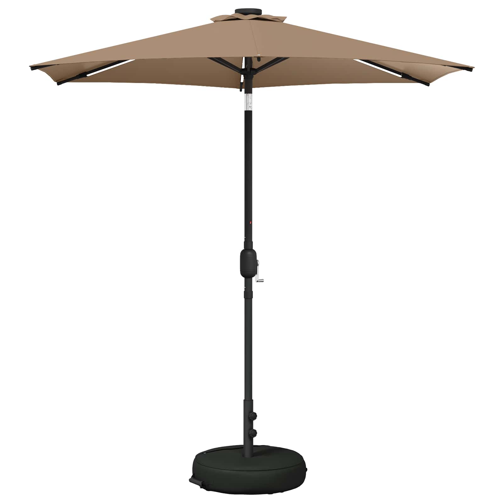 Suncobran za vrt s LED svjetlima i postoljem 230 x 230 cm