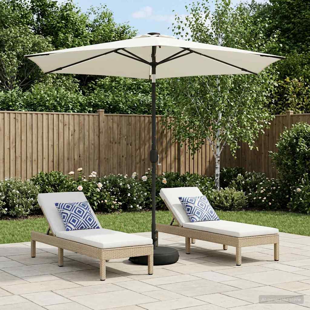 Suncobran za vrt s LED svjetlima i postoljem 270 x 270 cm