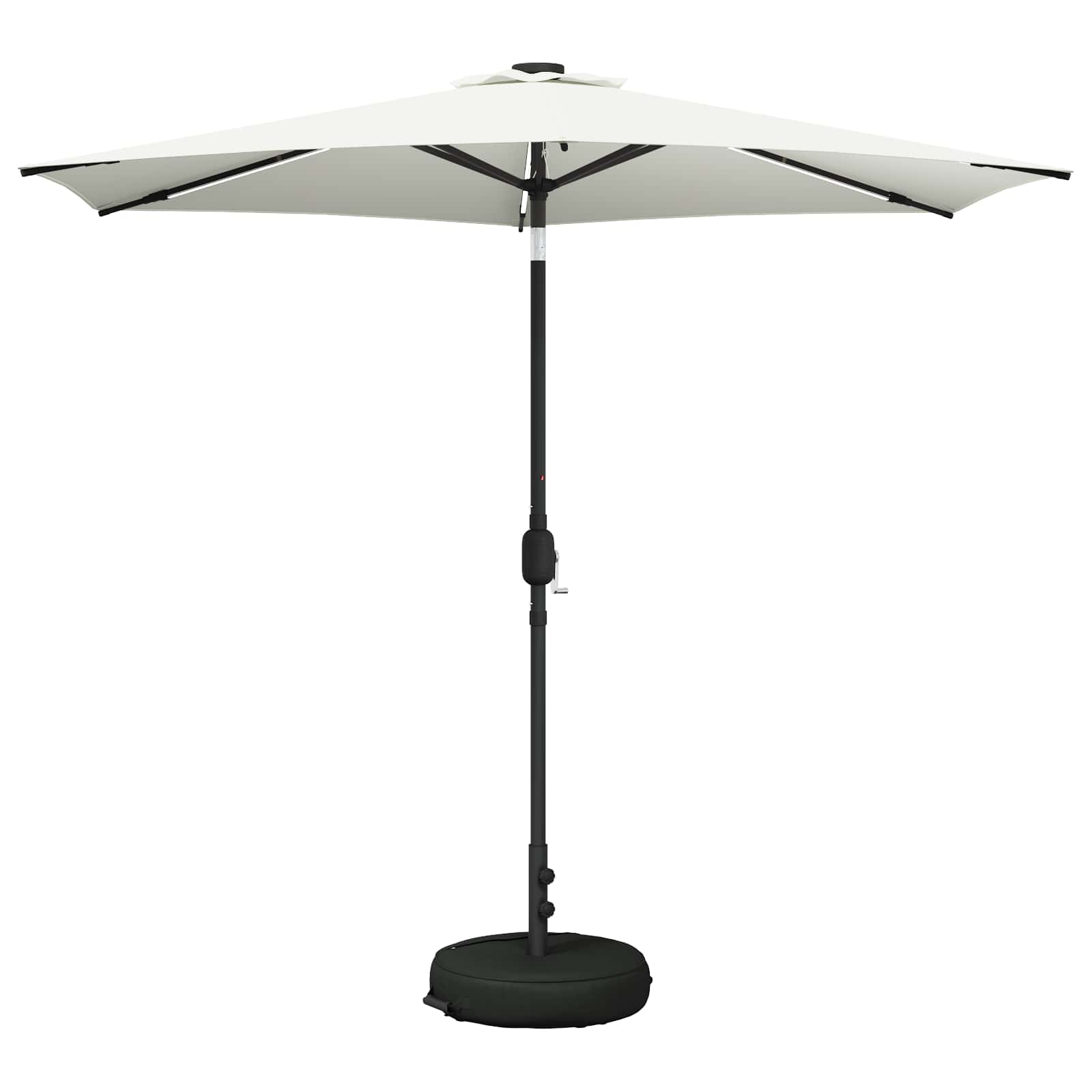 Suncobran za vrt s LED svjetlima i postoljem 270 x 270 cm