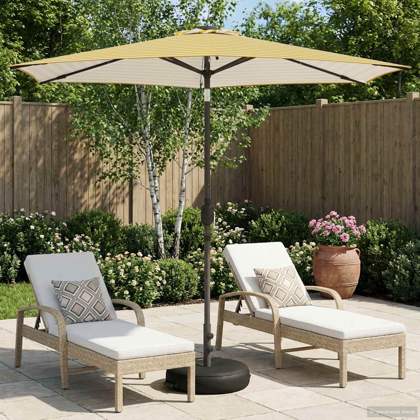 Suncobran za vrt s LED svjetlima i postoljem 270 x 270 cm