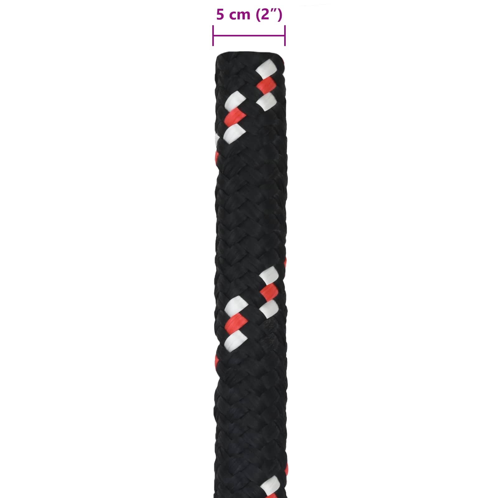 Konopac za čamce 10 m 5 Crna i crvena PP