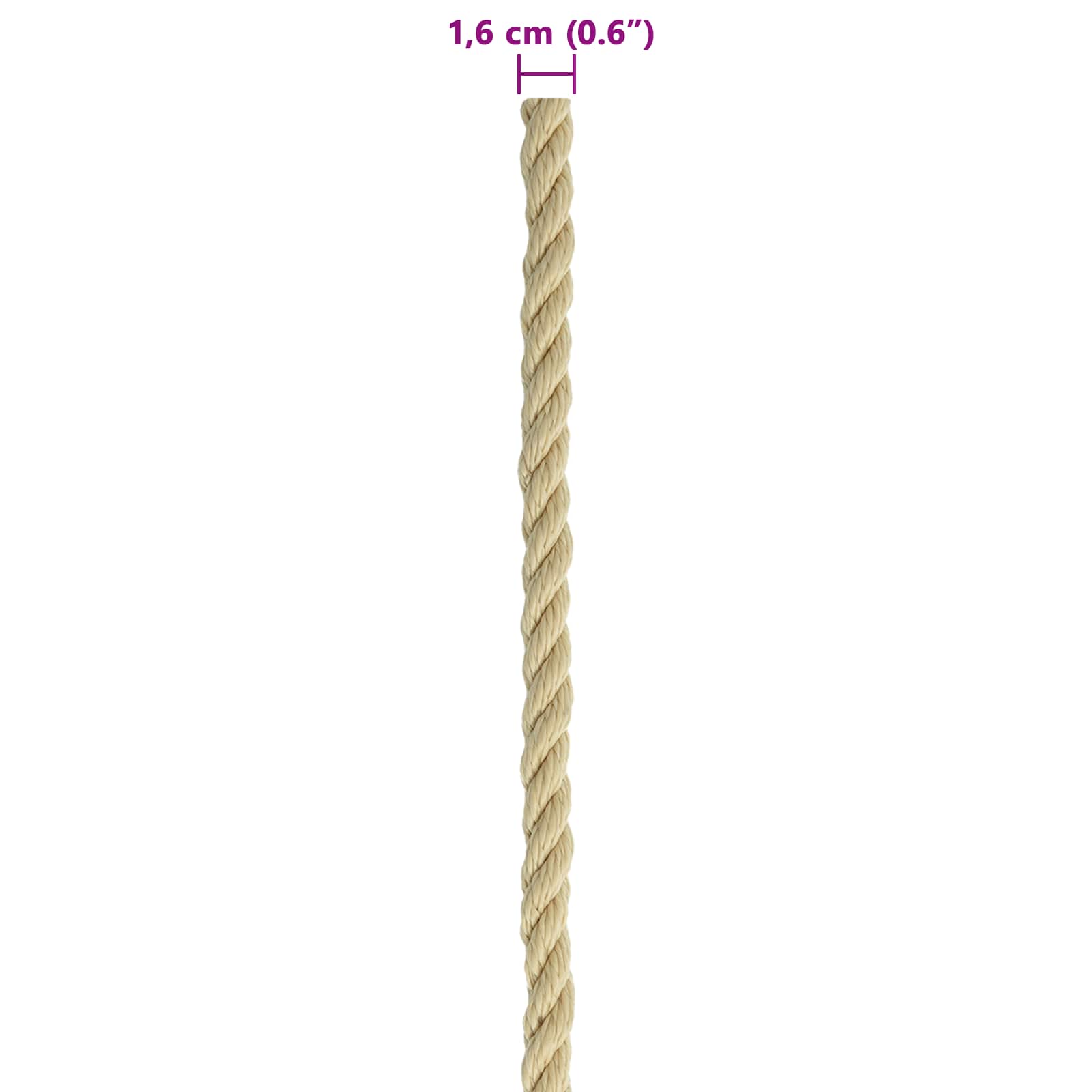 Konopac za čamce 50 m 1.6 Prirodna PP