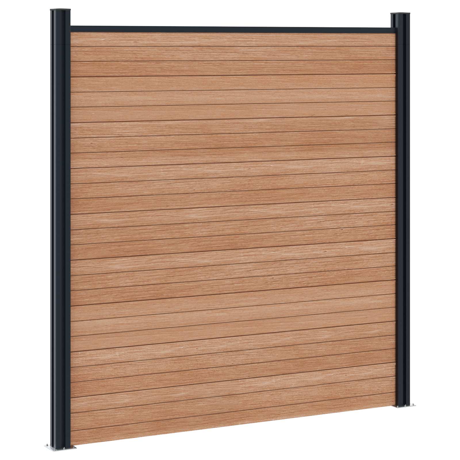 Panel ograde 10 pcs WPC i aluminij Smeđa