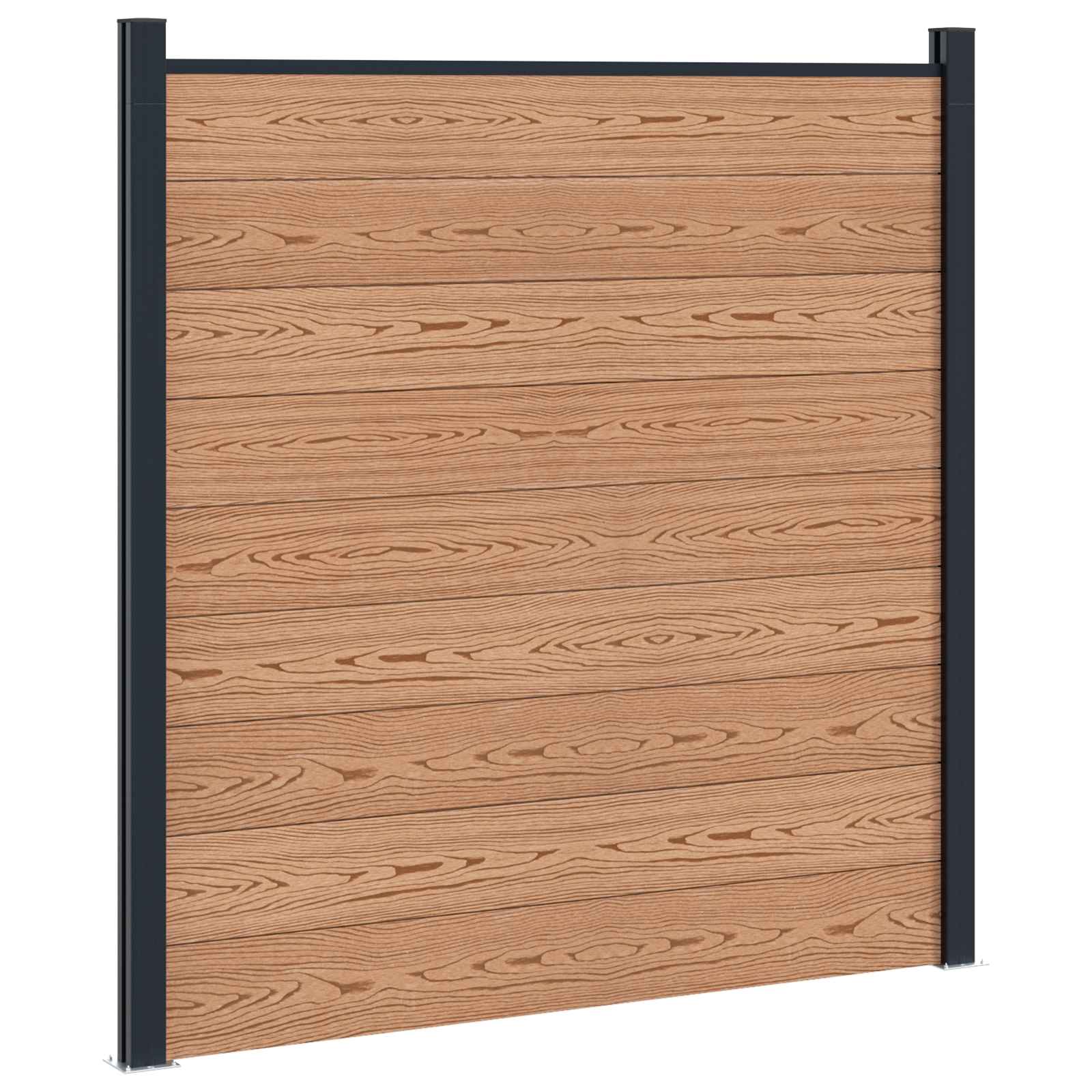 Panel ograde 11 pcs WPC i aluminij Smeđa