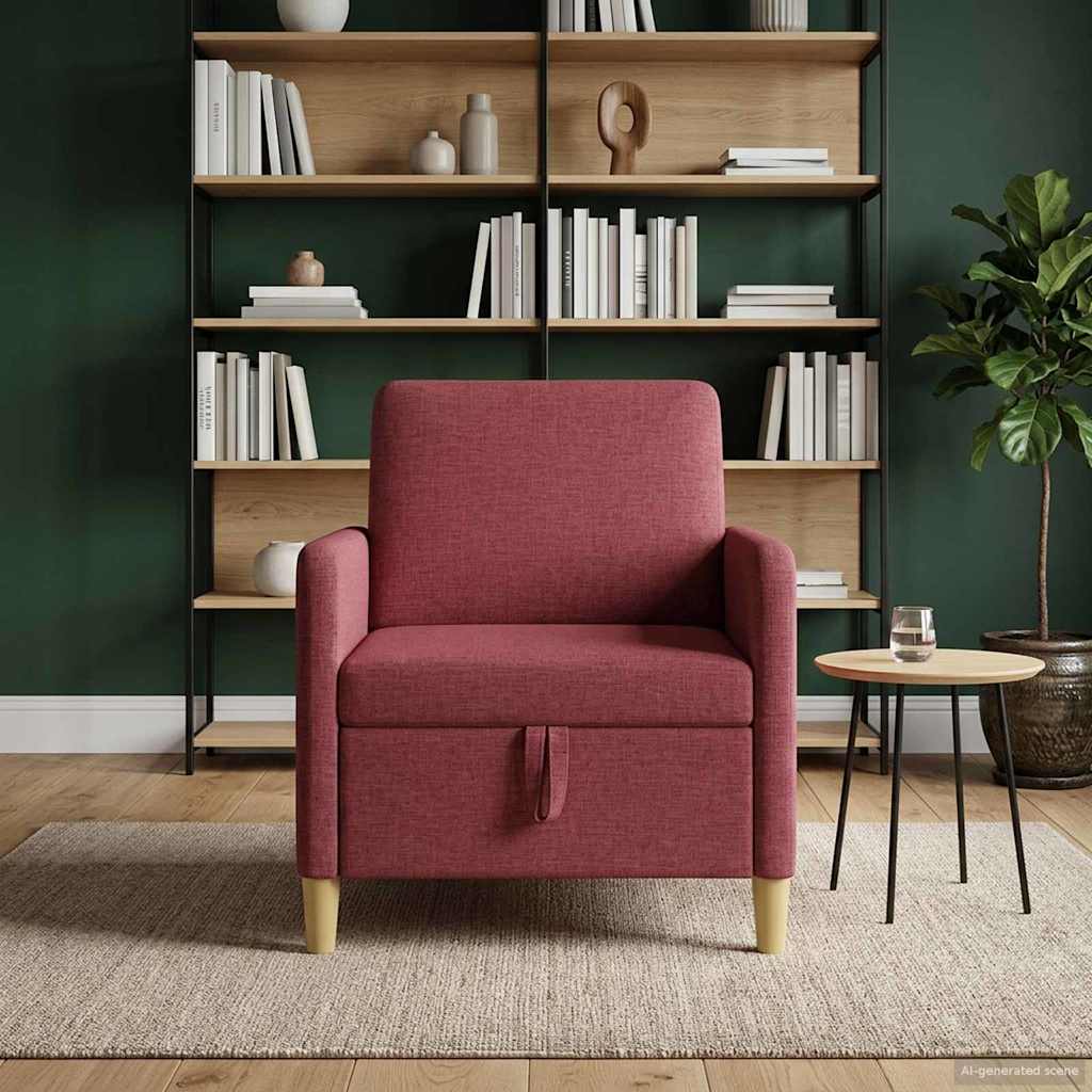 Sofa s pohranom Vinska crvena 72 x 78 x 87 cm Poliester