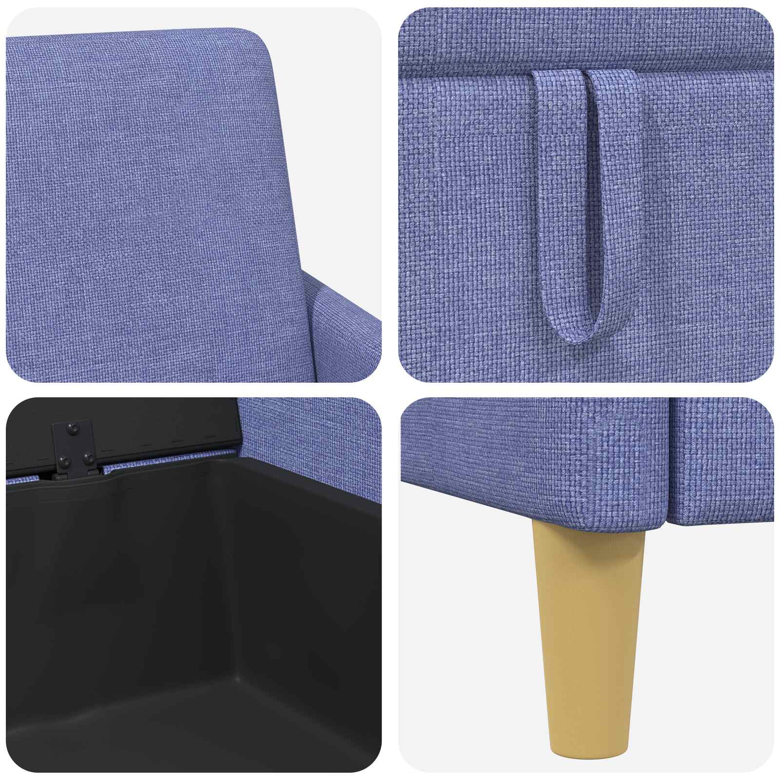 Sofa s pohranom Traper plava 72 x 78 x 87 cm Poliester