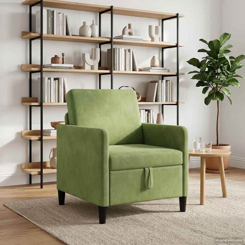Sofa s pohranom Svijetlo zelena 72 x 78 x 87 cm Poliester