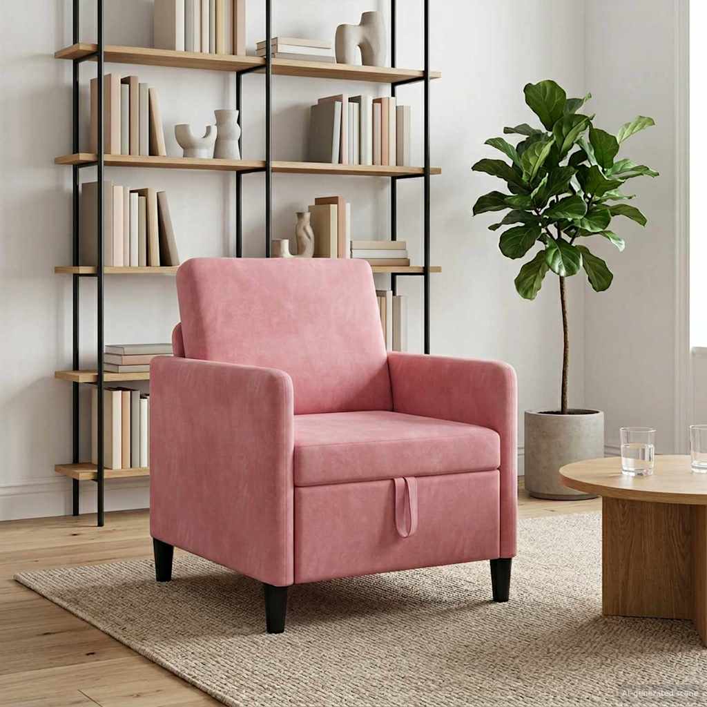 Sofa s pohranom Ružičasta 72 x 78 x 87 cm Poliester