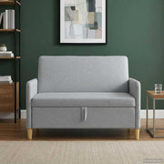 Sofa s pohranom Svjetlosiva 122 x 78 x 87 cm Poliester
