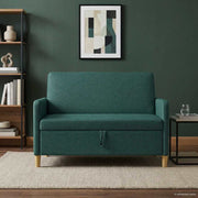Sofa s pohranom Tamnozelena 122 x 78 x 87 cm Poliester