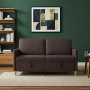 Sofa s pohranom Tamno smeđa 152 x 78 x 87 cm Poliester
