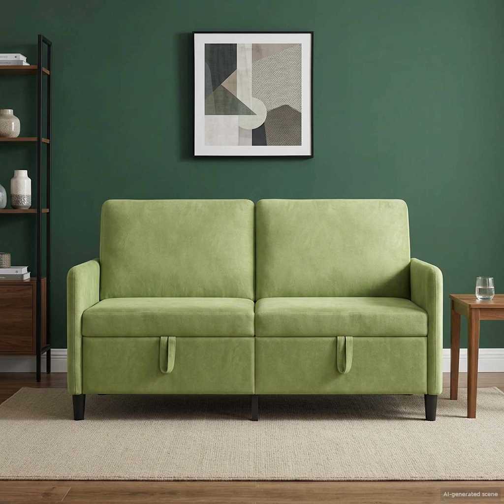 Sofa s pohranom Svijetlo zelena 152 x 78 x 87 cm Poliester