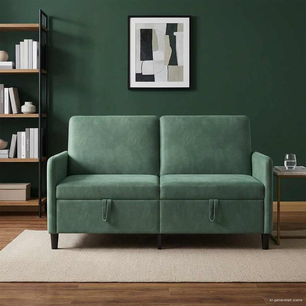 Sofa s pohranom Morska zelena 152 x 78 x 87 cm Poliester