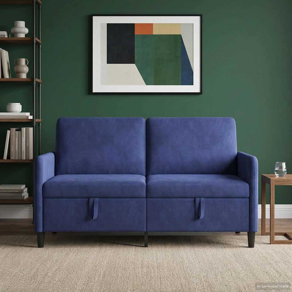 Sofa s pohranom Policijska plava 152 x 78 x 87 cm Poliester