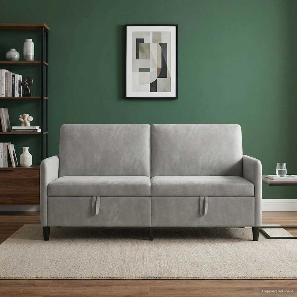 Sofa s pohranom Svjetlosiva 172 x 78 x 87 cm Poliester