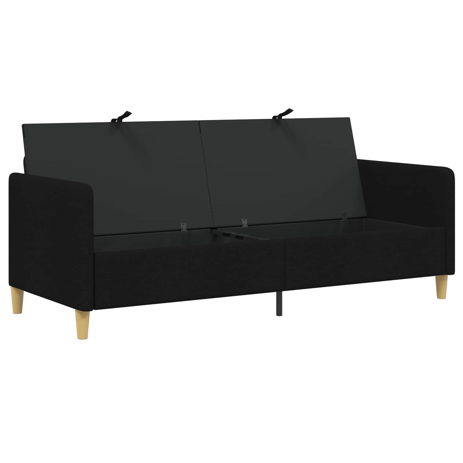 Sofa s pohranom Crna 192 x 78 x 87 cm Poliester