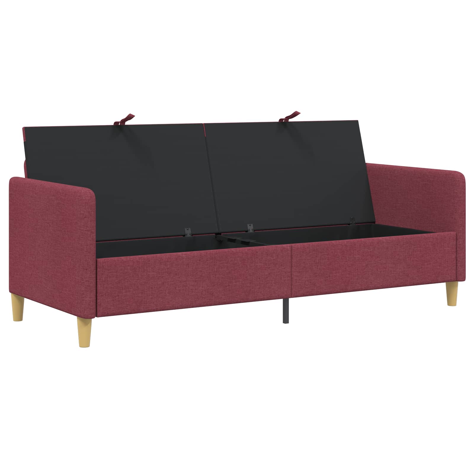 Sofa s pohranom Vinska crvena 192 x 78 x 87 cm Poliester